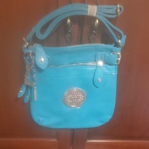 Teal Crossbody Bag with Bracelet